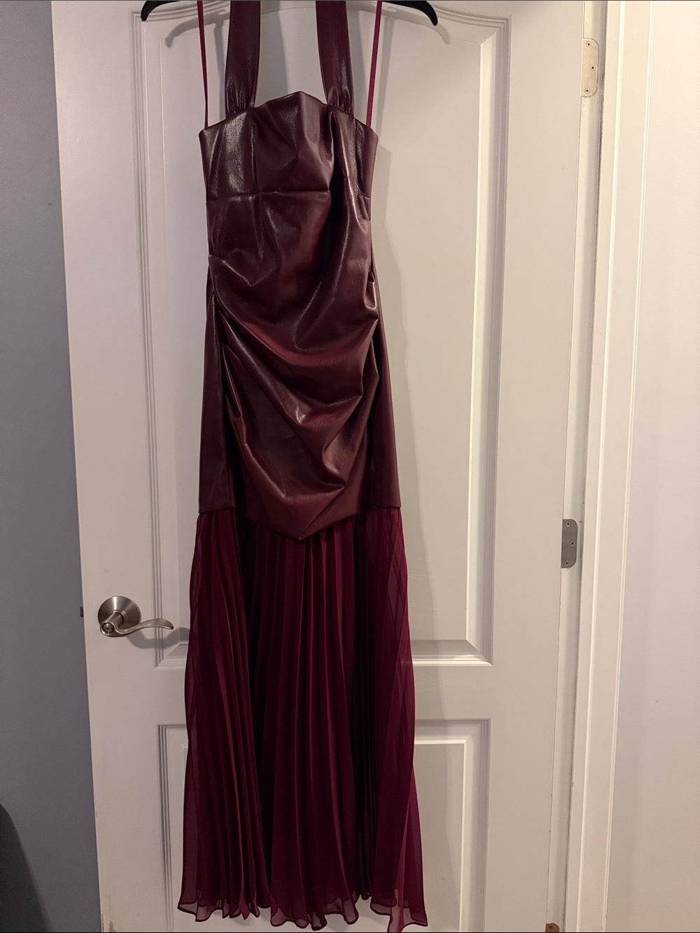 Delfi Collective Dress in Bordeaux Size Medium.